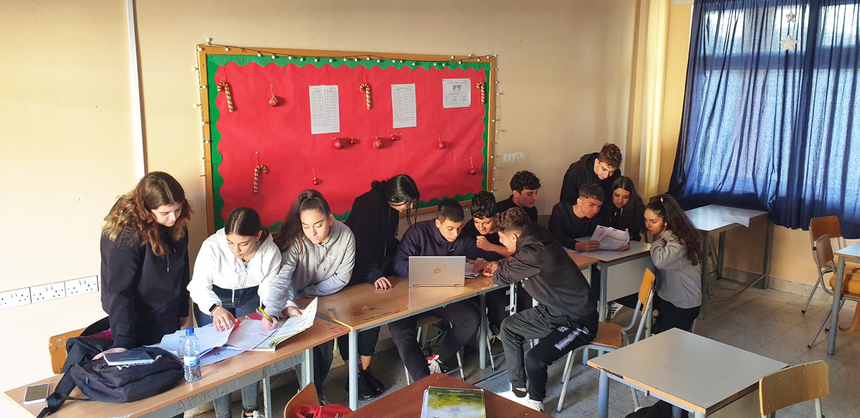 Students of Polis Chrysochous Gymnasium searching information about vaccinations' history